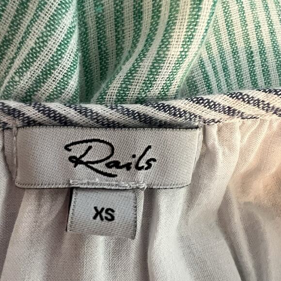 Rails Dress Seersucker Midi Dress Size XS Tiered Multicolored Preppy - Picture 6 of 7